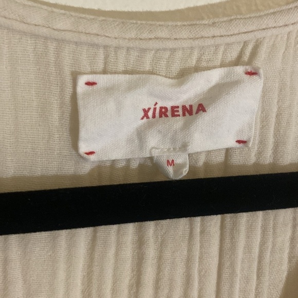 Xirena Midi Arwen Dress Oyster Off White 100% Cotton Size Medium - Picture 6 of 11